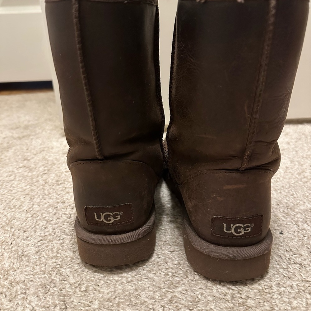 UGG Dark Brown Leather Boots